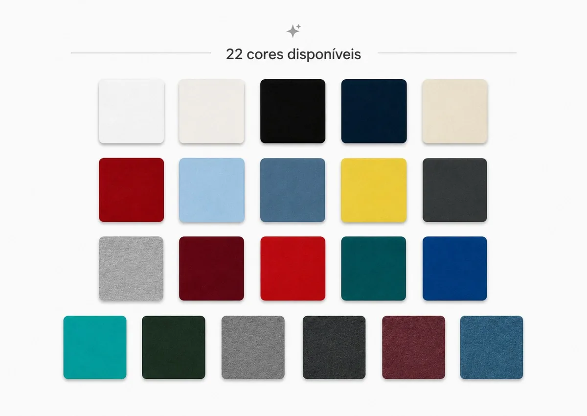 Mini painel com 22 cores disponíveis da linha Camisa Premium Tclubs